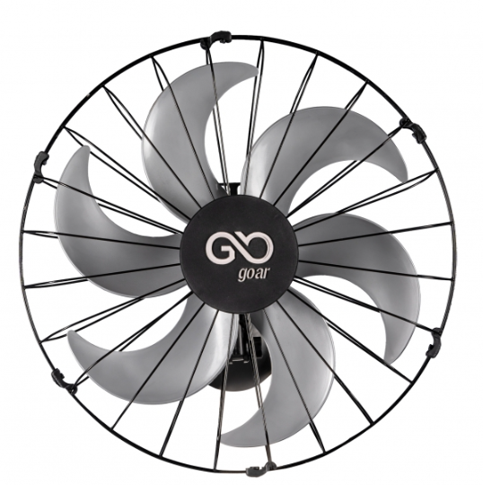 VENTILADOR OSCILANTE PAREDE 50 CENTÍMETROS METAL 127V 180W PRETO 6 PÁS